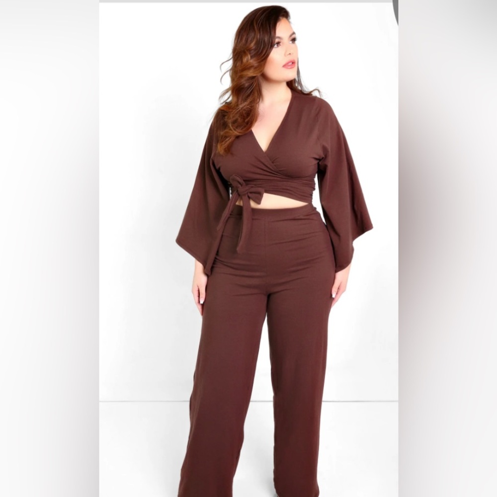 Rebdolls “Desert Storm" Wide Leg High Waist Pants